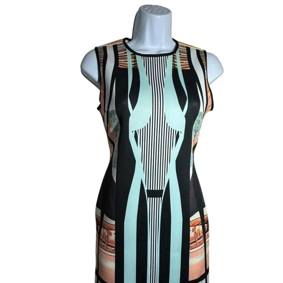 Clover Canyon size small surf neoprene scuba bodycon dress desert print - Picture 3 of 7